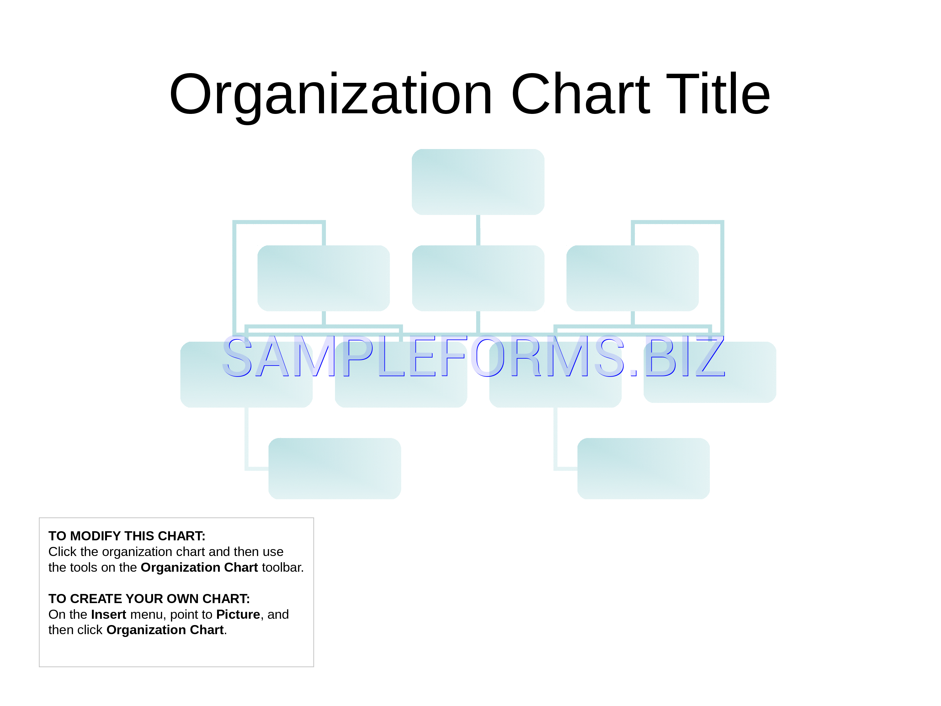 Preview free downloadable Organizational Chart (Basic Layout) 2 in PDF (page 1)